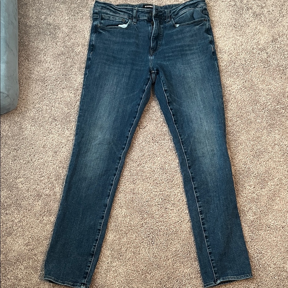 Express Men's Slim Jeans in Dark Blue
